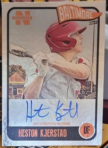 Heston Kjerstad 2020 Onyx Nimbus On Card Autograph Silver /325 Baltimore Orioles - Picture 1 of 2