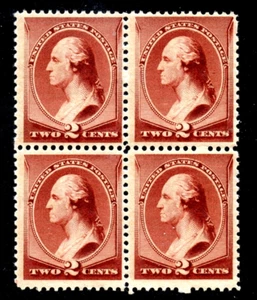 210 VF BLOCK OF 4 MNH WITH LIGHT GUM SCRATCH TO LEFT, FREE SHIPPING IN USA - Picture 1 of 2