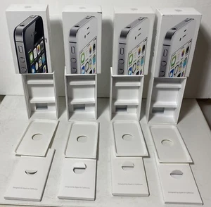 Lot of 4 iPhone 4s boxes Box Only 3 White 1 Black - Photo 1 sur 7