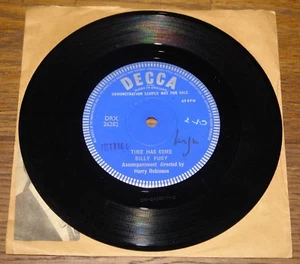 BILLY FURY ~ TIME HAS COME ~ UK DECCA DEMO SAMPLE 7" 1959 - Picture 1 of 3