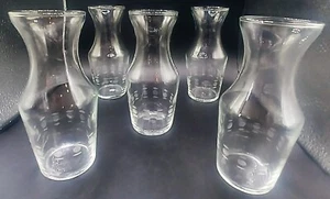 Caraffa vino monoporzione vetro inciso cammeo Javit vintage 6,5" acqua cruet trasparente - Foto 1 di 12