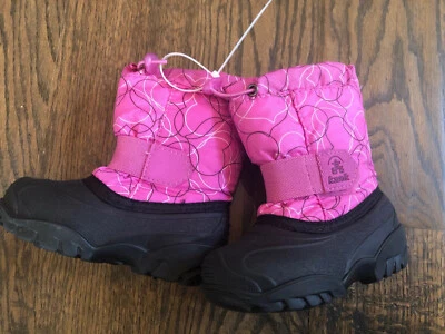 NUEVO Niño Niña Kamik Rosa Cohete Clima Frío Invierno Suela de Goma Botas Talla 5 Foto 1 de 4
