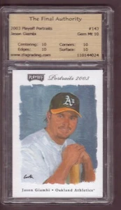 2003 Playoff Portraits Jason Giambi ***TFA 10 = GOLD LABEL/PRISTINE*** - Picture 1 of 2