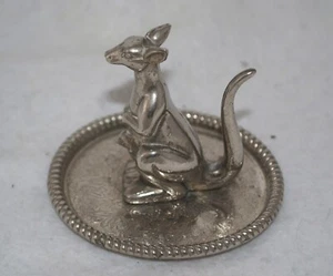 Vintage EPNS Kangaroo Ring Stand Kangaroo & Joey Great Condition Dressing Table - Picture 1 of 7