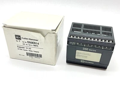 Cutler Hammer D50ER14 Digital Expander 14 I/O 24VDC Inputs/Relay Outputs - Image 1 of 4