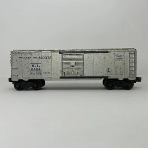 Lionel 6464 Route Rockies O Gauge Train Boxcar Silver Rock Island Sliding Doors - Picture 1 of 24