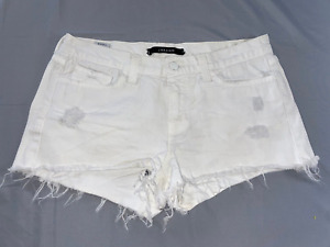 J Brand Destroyed Denim 'Cut Off Short' in Vixen White. Women's Size 28, GUC!!
