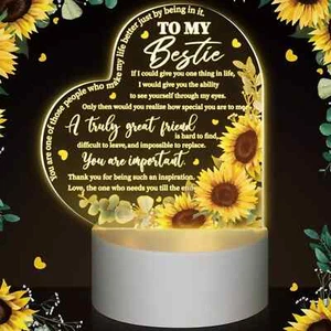 Acrylic Night Light Friend Gifts for Women Birthday Gifts for Her Friendship ... - Picture 1 of 2