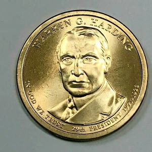 2014-D Warren Harding One Dollar Presidential Coin - Picture 1 of 2