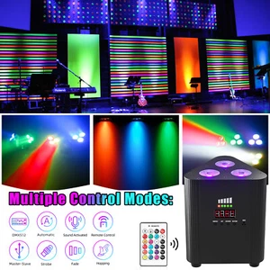 RGBW LED Rechargeable Battery Wireless DMX Par Light Party DJ KTV Disco Show - Picture 1 of 7