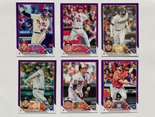 2023 TOPPS Series 1 & 2 BASEBALL *PURPLE PARALLEL *MEIJER EXCLUSIVE * YOU U PICK
