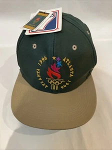 Vintage 1996 Atlanta Olympics cap snap back green gold mens 90s Logo 7 - Picture 1 of 6