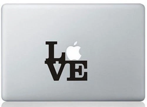 Love Stencil for Macbook Removable Vinyl Sticker Skin Decal - Image 1 of 1