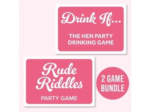 Drink If & Rude Riddles | 2 Game Bundle | Hen Party Game | Night Card Accessory - Picture 1 of 14