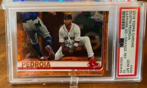 Dustin Pedroia 2019 Topps Chrome Sapphire Orange 13/25 PSA 10 *Pop1* b - Picture 1 of 1
