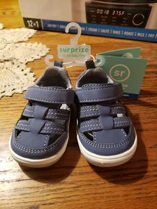 NWT Baby Infant Shoes - Surprize by Stride Rite - Navy Size 3M Sneaker/Sandal - Picture 1 of 7