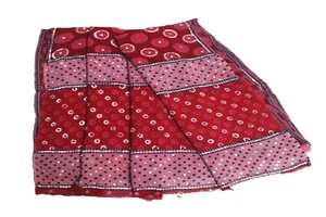 Bridal Saree Indian Vintage Silk Material Used Printed Beige Dress Sari Material - Picture 1 of 7