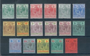 Solomon Islands 1914 George V set of stamps inc. colour changes. Mint. Sg 22-38 - Picture 1 of 2