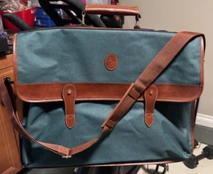Vintage Ralph Lauren Polo Reisetasche grün Canvas Leder groß Reise - Bild 1 von 8