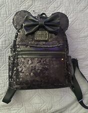 NWT Disney Loungefly X LASR Celestial Dreams Black Iridescent Sequin Backpack