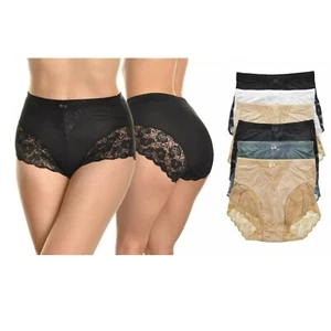 🖤 Elegant High-Waisted Black & Neutral Lace Panty Set – Underwear 6-Pack Bundle - Picture 1 of 10
