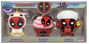 Marvel Monogramm Deadpool Sammler Tasche Clip Walmart Exklusiv 3er Pack 3D Schlüsselanhänger - Bild 1 von 8