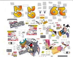 #29 Cartoon Network Jeff Green 1/24 scale Waterslide Nascar Decals - Picture 1 of 3