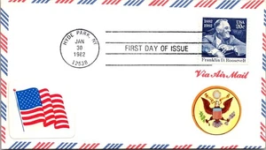 FDC 1982 SC #1950 Flag Cachet - Hyde Park, NY - Single - J20540 - Picture 1 of 2