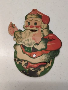 1940s Sears And Roebuck Mechanical Paper Santa Claus Christmas Decor - Picture 1 of 11