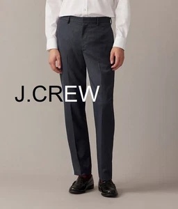 J.CREW pantalone abito navy 40 vita 40 x 32 misto lana Bowery pantalone leggero blu - Foto 1 di 11