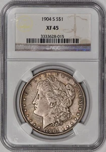 1904-S Morgan Silver Dollar $1 NGC XF45 - Original! - Picture 1 of 3