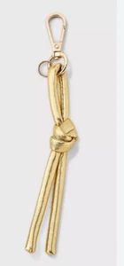 A New Day Bag Charm Key Chain Zipper Pull Gold Knot 6” Target - Picture 1 of 2