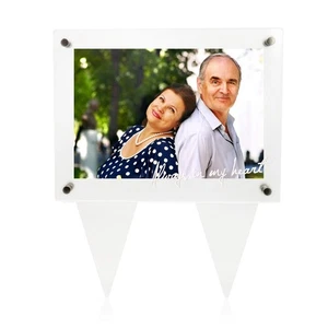 5x7 Waterproof Picture Frame for Grave - Acrylic Outdoor Memorial Cemetery De... - Picture 1 of 7