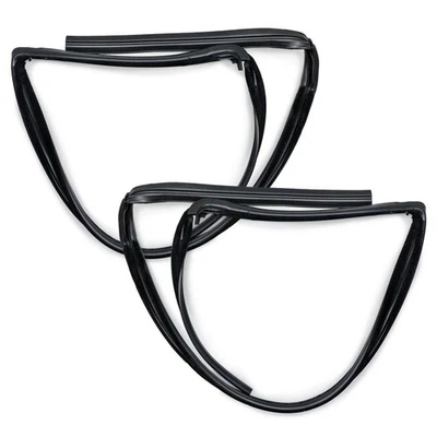 Set LH RH Front Glass Run Channel Rubber Seal For Nissan D21 Big M 1988 - 1996 - Image 1 of 4
