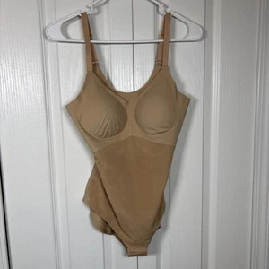 Honeylove Cami Bodysuit Wire Free Bra Shapewear Sand Size M Convertible - Picture 1 of 10