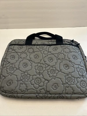 Thirty-One Bolso para Laptop Gris Acolchado Amapola Floral Estuche de Transporte Asa, SIN CORREA 17" Foto 1 de 4
