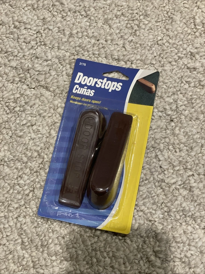 Juego de 2 topes de puerta Waxman Soft Touch goma marrón nuevo  Foto 1 de 4