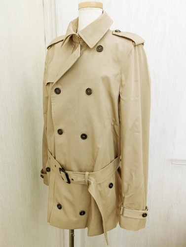 SAINT LAURENT (YSL) Saint Laurent Trench Cappotto 44 Donna Cotone Beige Capispalla