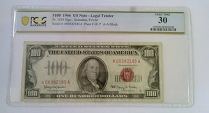 Series 1966 One Hundred Dollar Bill PCGS 30 VF! BUY NOW!! - Picture 1 of 3