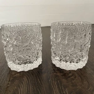 Vintage Whitefriars Geoffrey Baxter Glacier Whiskey Glasses Tumblers x 2 England - Bild 1 von 14