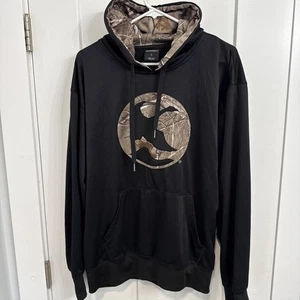 Men’s Large Black/ Camo Hoodie - Picture 1 of 8