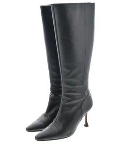 MANOLO BLAHNIK Boots Women's Size 35 Black Leather - Picture 1 of 6