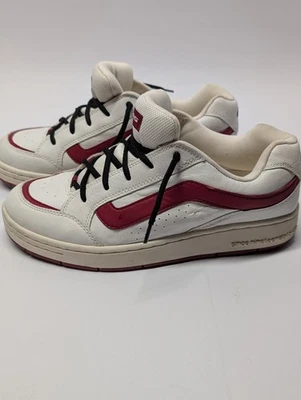 Zapatos de skate vintage Vans Mannaz blancos y rojos para mujer talla 9 42268-73 vintage años 90’s Foto 1 de 4
