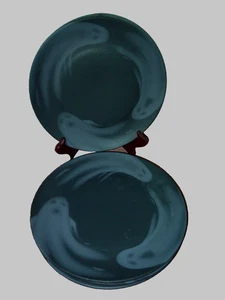 8 Mesa Brasil Halloween Ghost Black Dinner Plates 10" Made In Brazil - Picture 1 of 2