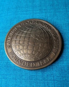 National Geographic Society 1888-1988 100 Anniversary Bronze Medal Limited Editn - Picture 1 of 6