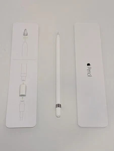 Apple Pencil A1603 1st Generation White With Extra Tip and Lightning adapter - Photo 1/4