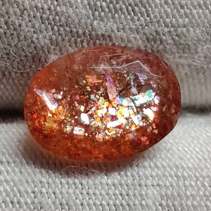 Natürlicher auffälliger orangefarbener Sonnensteinschliff ovale Form Edelstein für Ring Schmuck 1,9 kt - Bild 1 von 6
