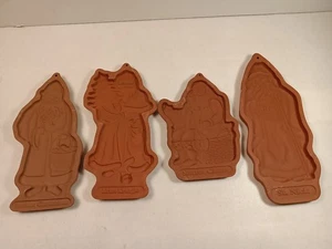 (4) Longaberger Keramik Weihnachtsmann Keksformen - 1990, 1991, 1992, 1993 - Bild 1 von 18