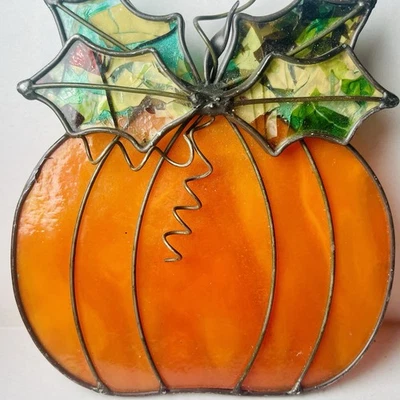 Осень/осень тыква витраж венок окно Suncatcher - Изображение 1 из 4