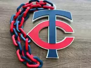 Minnesota Twins Oversized Chain Necklace – Bold Fan Pendant for True Supporters - Picture 1 of 2
